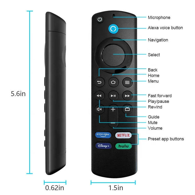 Telecomando Vocale 3ª Gen Pro Plus Per Fire TV Stick, Lite, 4K Max E Cube – Con Tasti Personalizzabili E Pulsante Per Cuffie Bluetooth