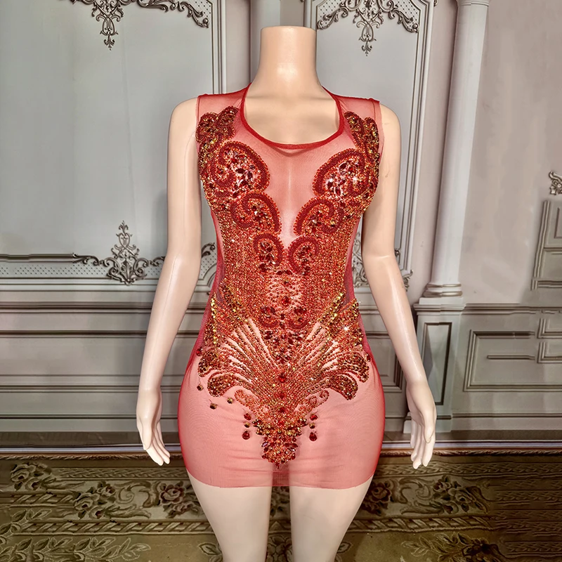 Novance Y3424 Clothing Manufacturers Custom Red Sleeveless Dress With Mesh and Rhinestones Party Birthday Evening Dress Women Lu| Alibaba.com Novance Y3424 Clothing Manufacturers Custom Red Sleeveless Dress With Mesh and Rhinestones Party Birthday Evening Dress Women Lu| Alibaba.com