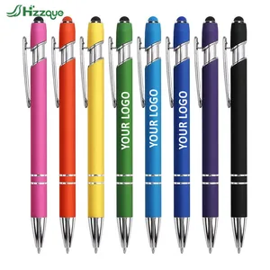 Customized Printing Logo Stylus Retractable Ballpoint Pen With Stylus Tip With Custom Logo