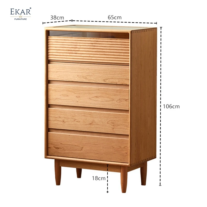 product modern creative new design chinese style bedroom wood chest of drawers solid wood and metal plywood panel birch material-65