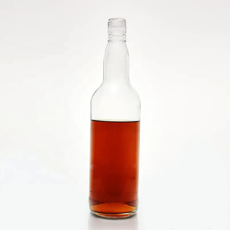 round empty glass bottle whisky with screw cap 700ml liquor glass bottle wholesale glass whisky bottles