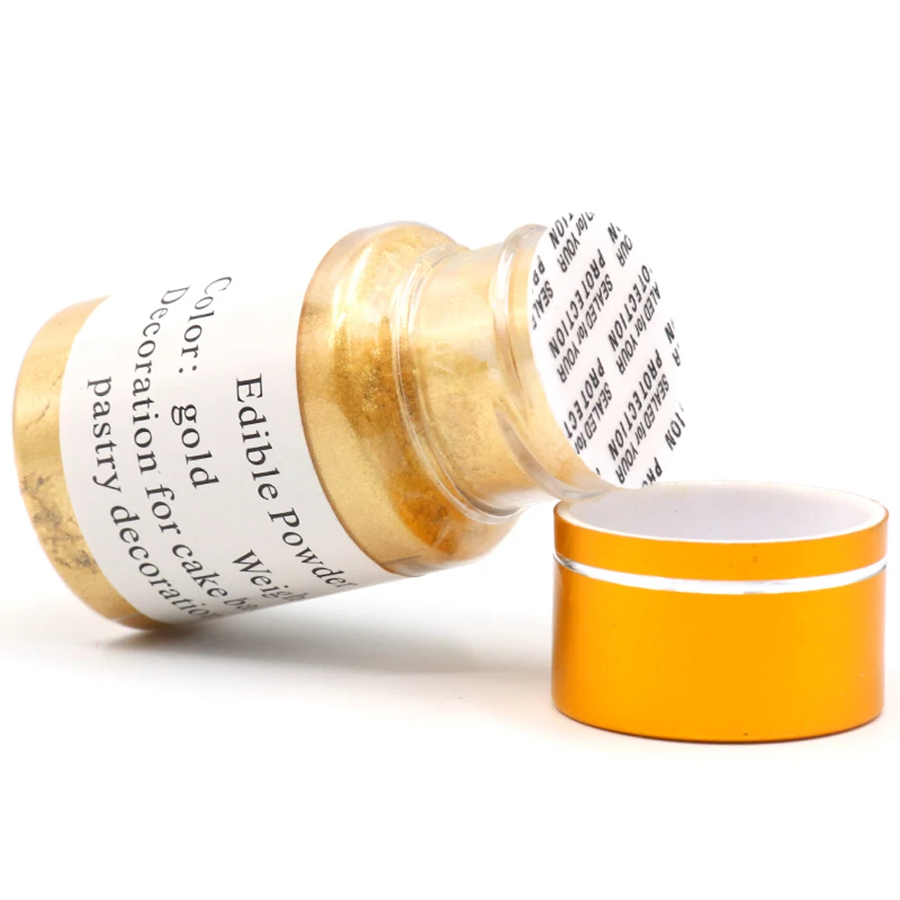 10 г/бутылка, 100% натуральный пигмент, украшение, десерт, выпечка, пищи, торт, подлинный съедобный золотой порошок