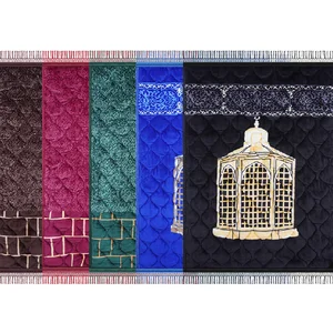 Thickened Embossed Raschel Islam Muslim Praying Mat Blanket Memory Foam Prayer Mat Sejadah Carpet Rug with Fringed Pilgrimage