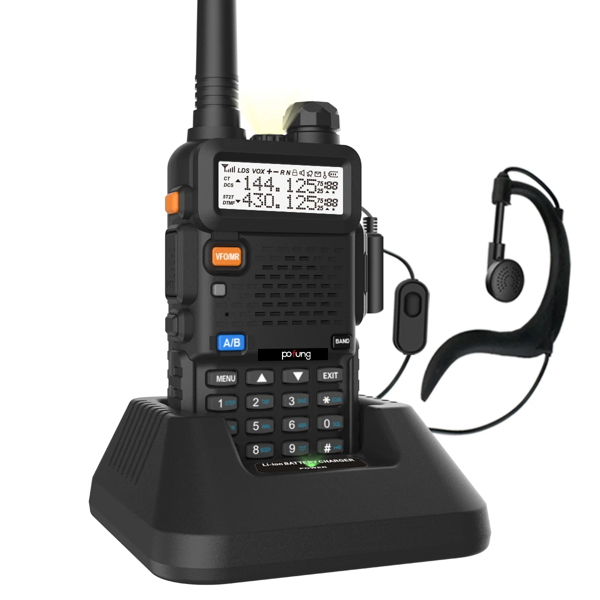 Pofung BF5RUV 5W Dual Band Walkie Talkie - 144-146/430-440mhz