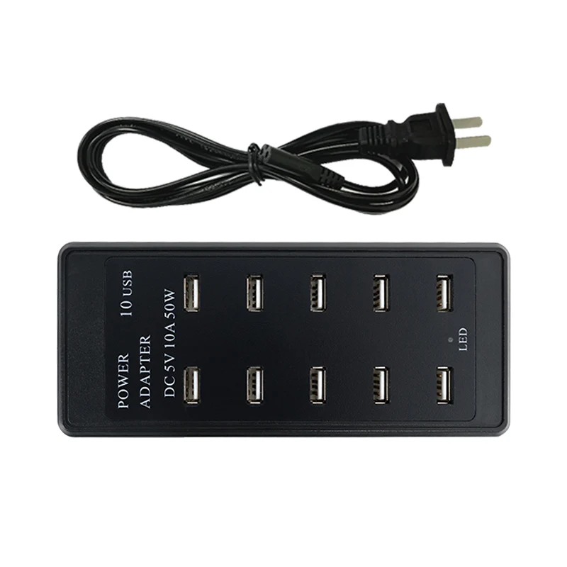 Wholesale 10 Port Usb Charger 50W Fast Charging Station for Tablet Phone