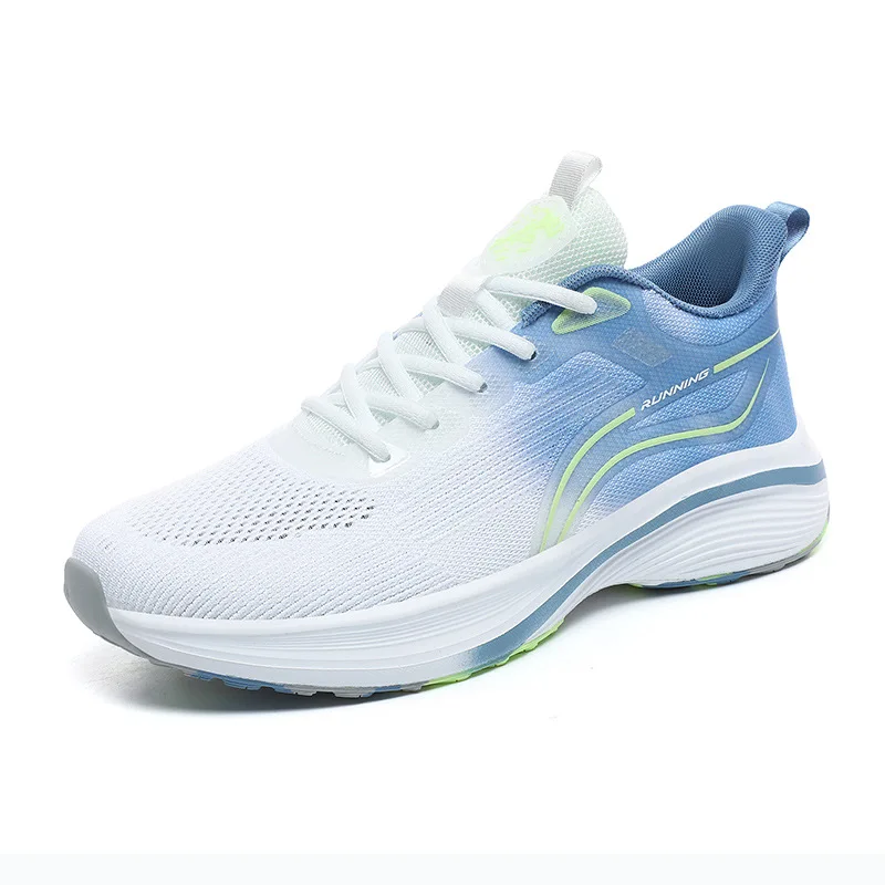 Men's Casual Sports Shoes Fashion Trend Summer Breathable Knitted Mesh  Lining Lace-Up Closure EVA Running Plus Sizes