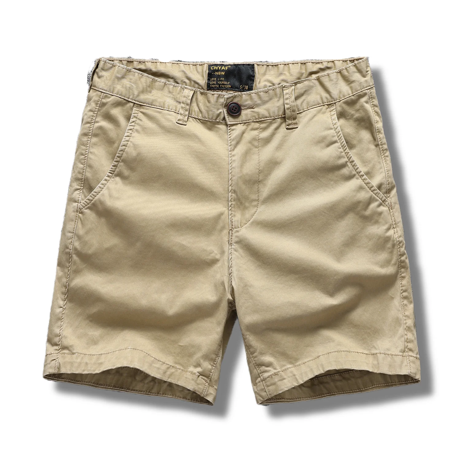Casual Summer Shorts Men Cotton Knee Length Chinos Shorts