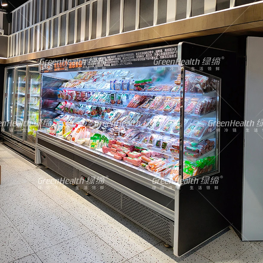 Supermarket Display Fridge Front Open Type Multideck Single-Temperature Unit for Sale