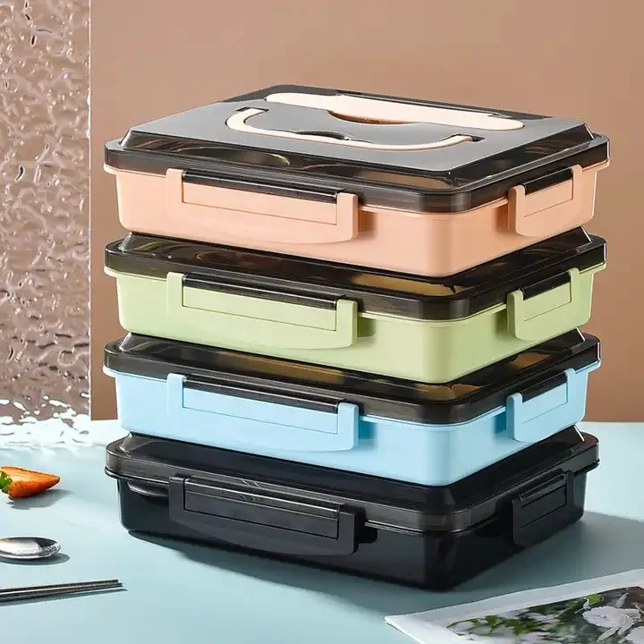 New Design 1200ml 4 Compartment Stainless Steel Thermal Insulated School Tiffin Bento Lunch Box With Soup Bowl for Kids