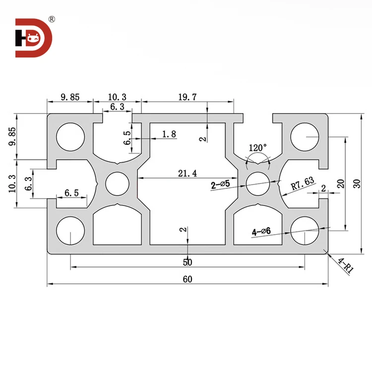 product industrial extruded aluminum profiles 3060 side sealing assembly line automation equipment 3060 aluminum alloy square tube-3
