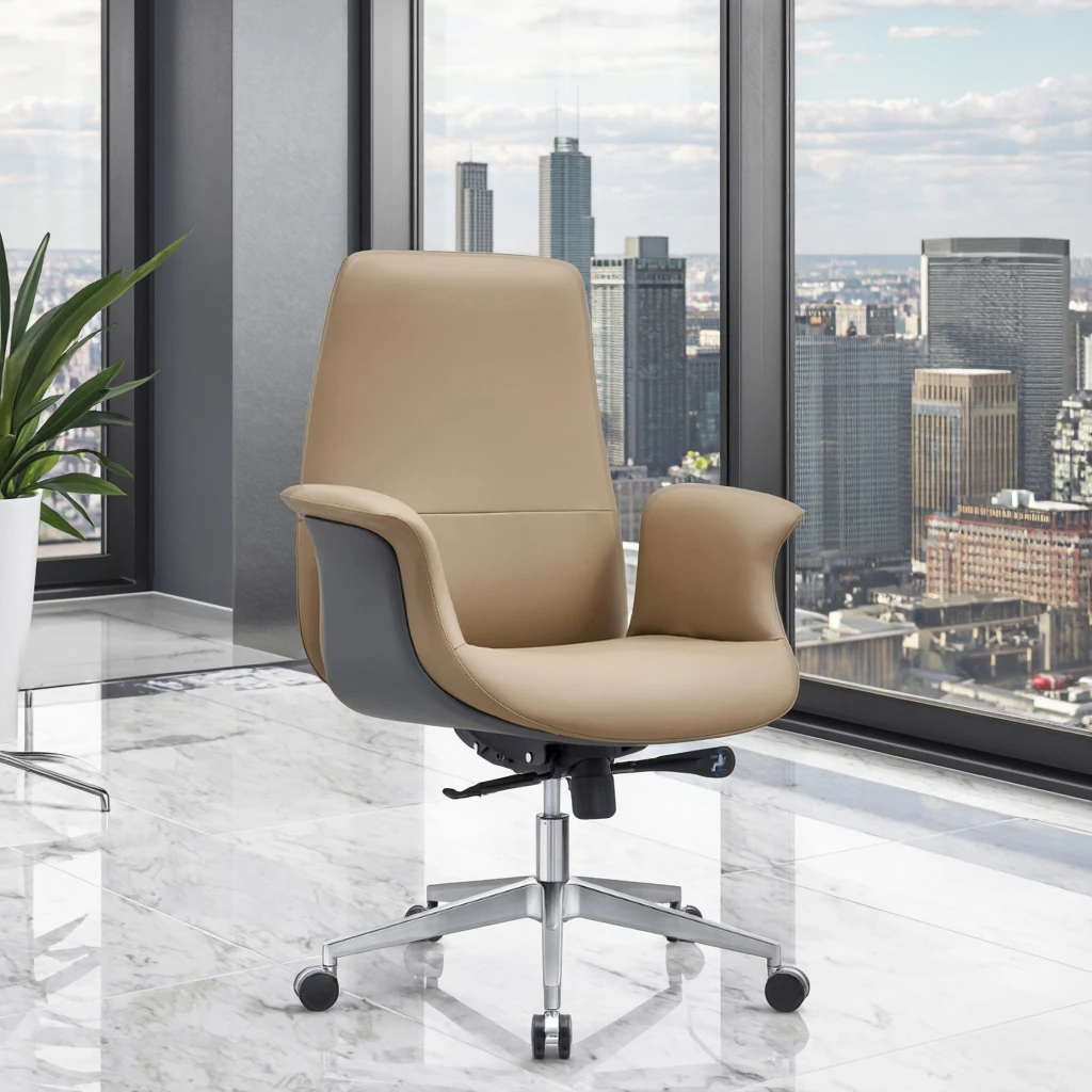 Full Mesh Fabric Leather Executive Adjustable Headrest Footrest Cheap Modern Recliner Swivel Ergonomic Office Chair Steel Base 4