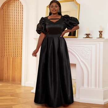 Black Tops Maxi Skirt Wholesale Elastic Shiny Lady 2 Pieces Sets