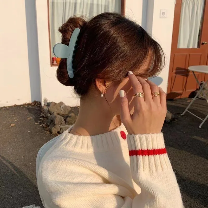 Новое поступление заколка для волос женщин простая Мода корейский большой зажим