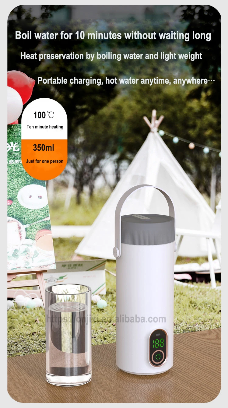 27000ma Rechargeable Battery Portable Electric Kettle Water Boiler Cup