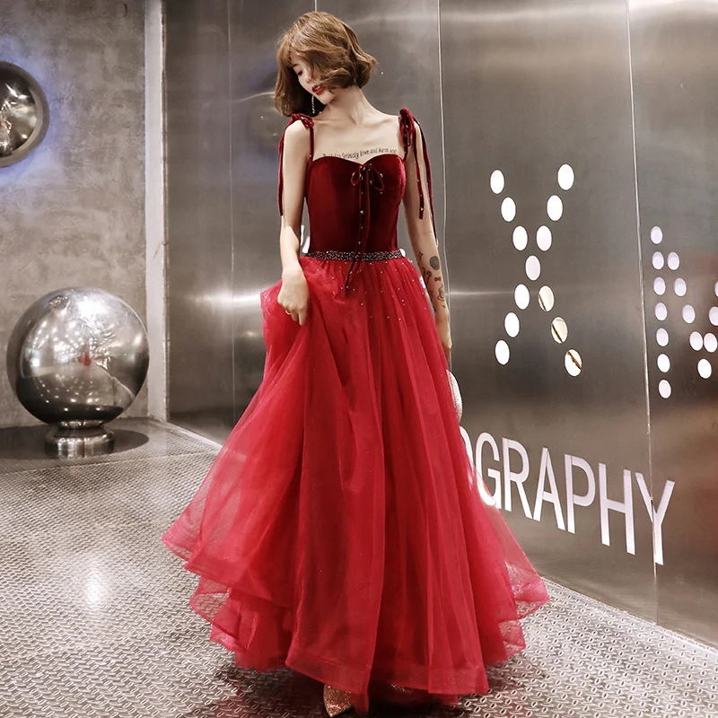red flowy prom dress Simple Red Long Prom Dresses, Red Formal Graduation Dresses US 8 / Custom Color