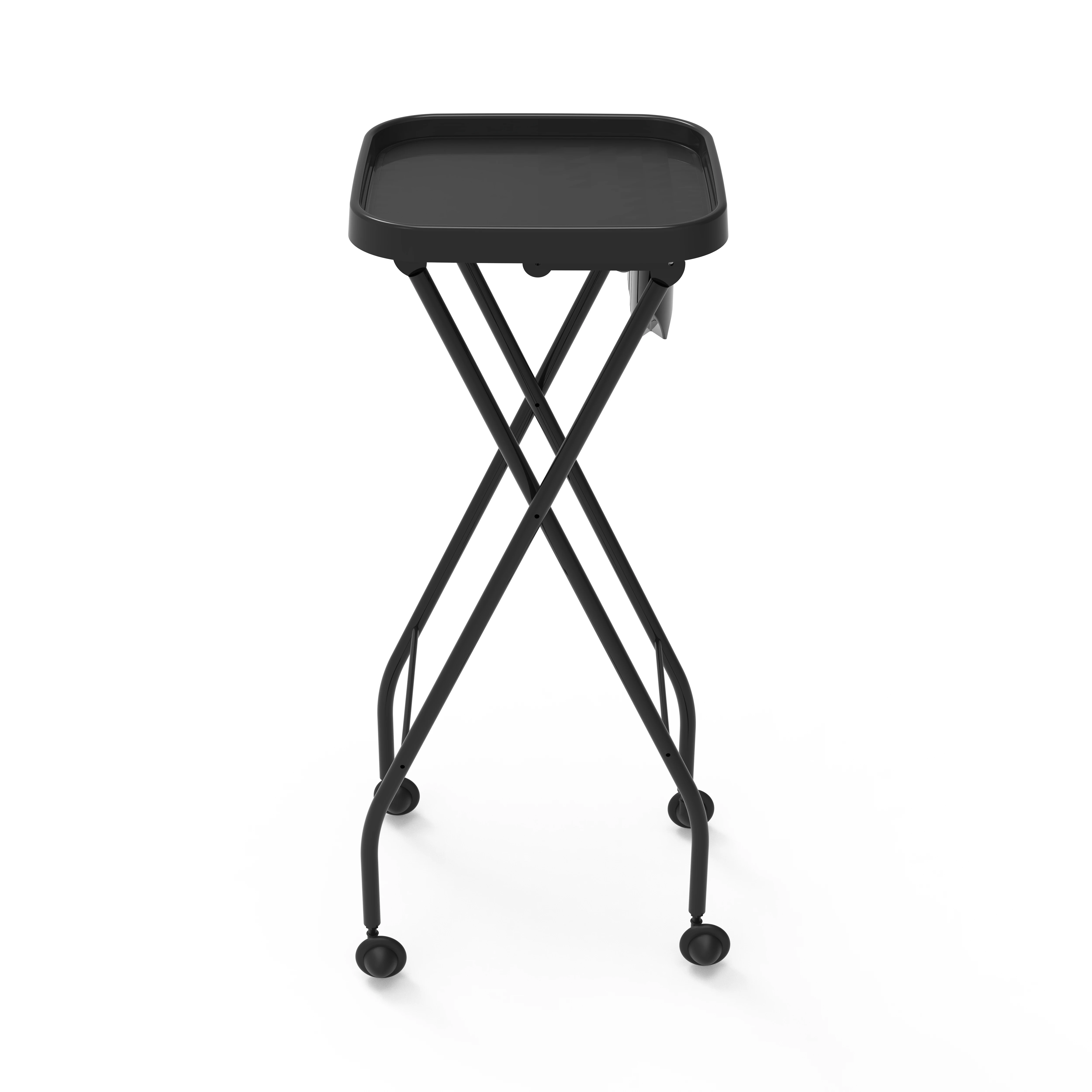 Folding Service Tray With Appliance Holders Salon Trolley Black Beauty Salon Salon Furniture Placing Beauty Things Plastic