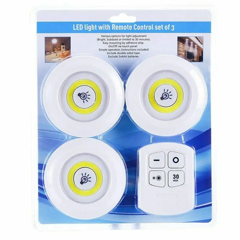 cob light remote control 3 pack