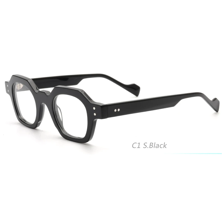 1396 Vintage Spectacles Leopard Print Transparent Color Irregular Frames Eyewear