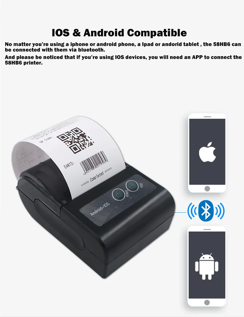 58hb6 Portable Bluetooth 58mm Thermal Receipt Printer Buy Portable