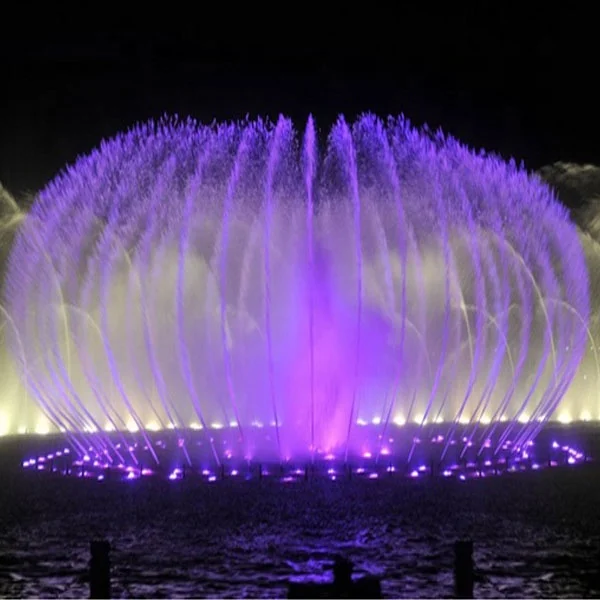 Finn Forest Eco-Friendly Commercial Water Feature SS304 Stainless Steel Music Fountain RGB LED Lighting System Modern Design
