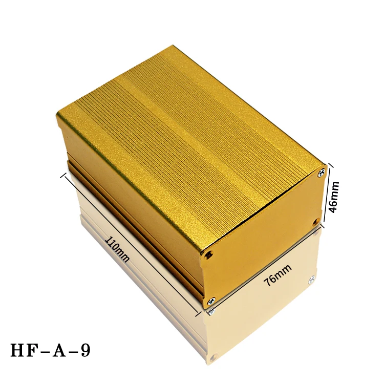 Factory Custom Aluminum Extruded Housing Power Amplifier Case PCB Box Anodized Extrusion Aluminium Electronic Enclosure