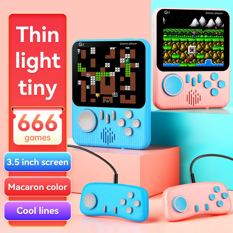 G7 Macaron Mini Jogos Eletrônicos 3.5-Polegada Tela Grande 666