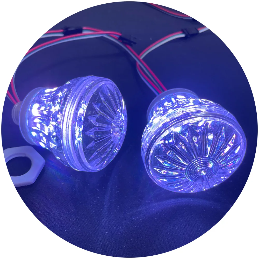 Turbo Light RGB 18MM DC12V 60mm Mushroom High Les Led Amusement Pixel Light for Amusement Park Ride Decoration
