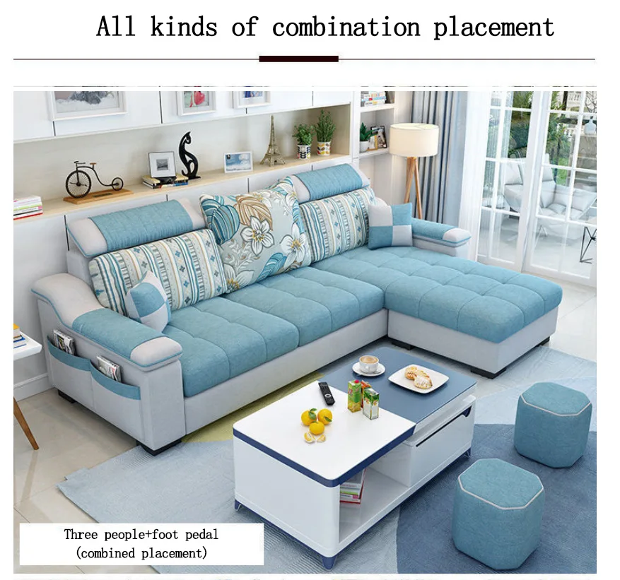 Modular Modern Corner Beds Sectional L Shape Sofa Set Furniture Living ...