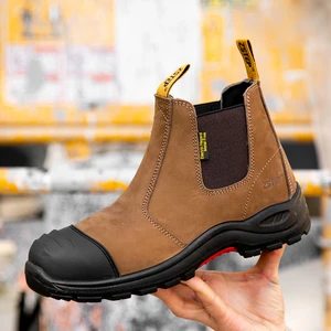 Zstep Anti Smash Anti Puncture Steel Toe Steel Plate Frist Nubuck Leather PU and Rubber Outsole Safety Boots
