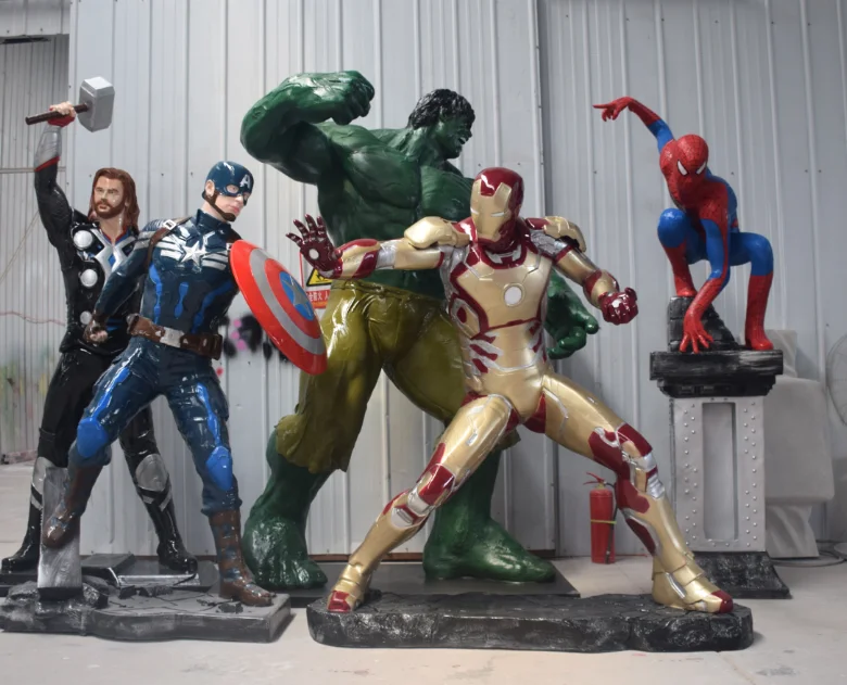 Реалистичная фигурка персонажа кино ручной работы в натуральную величину, статуя для украшения кинотеатра