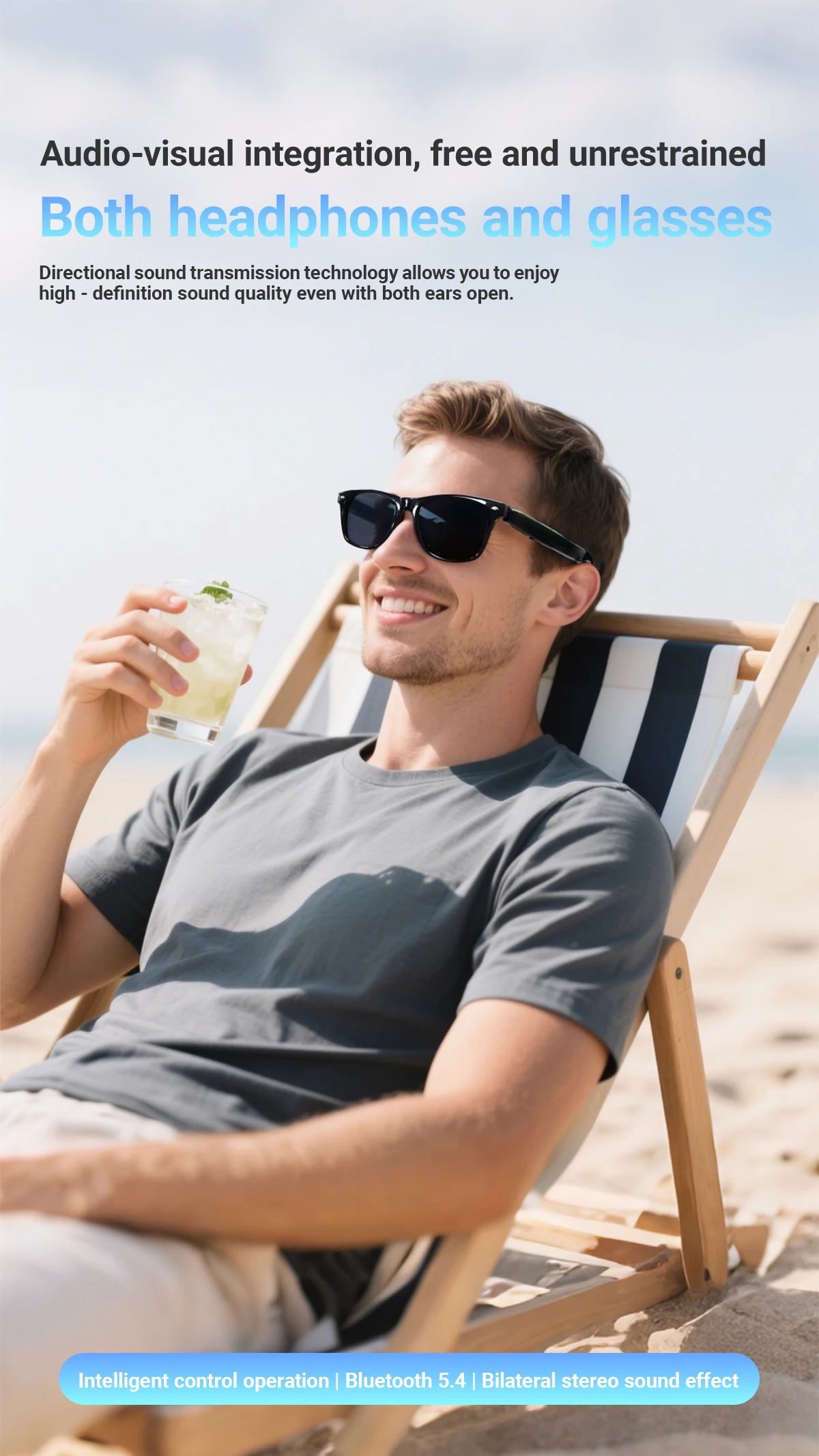 2025 F16 Outdoor Translation Smart Glasses Wireless Music BT Call Headset Audio Sunglasses Portable AI Smart Glasses