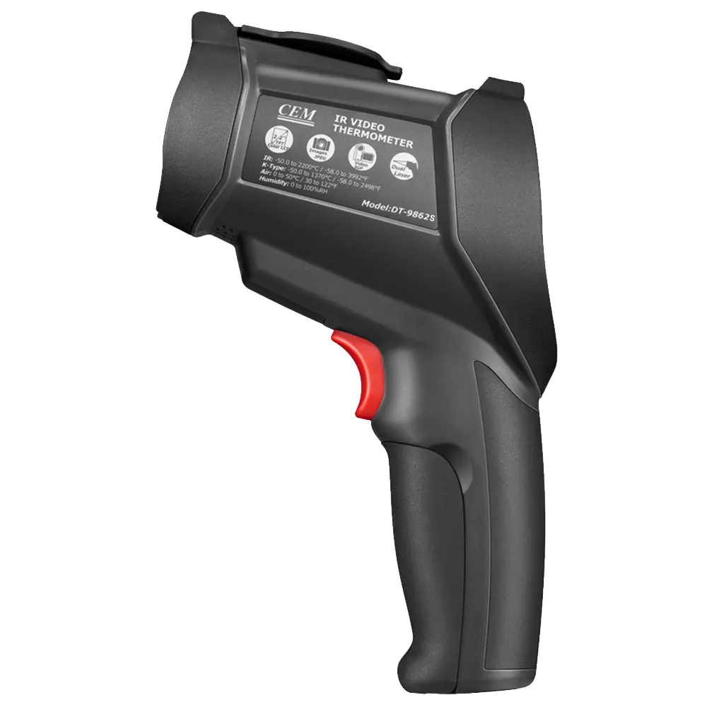 CEM DT-9862 infrared thermometer gun  -50 to 2200 celsius  Video Thermometers with color LCD display  -50 to 2200 celsius