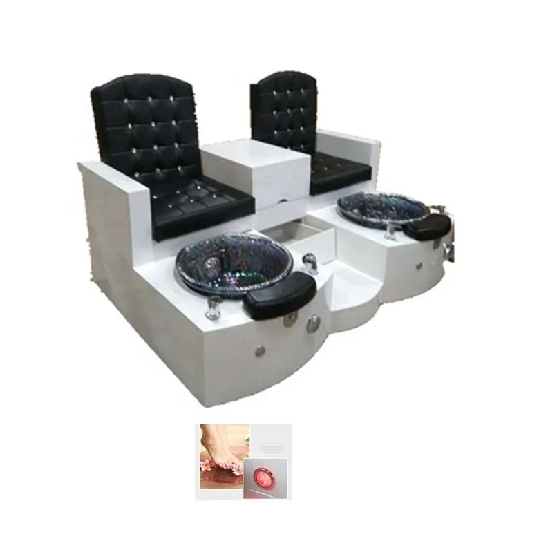 Sillas de pedicura para spa, asientos dobles de segunda mano para manicura