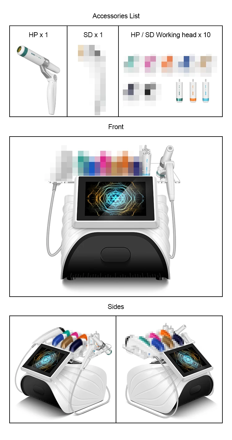 Máquina de belleza portátil Hi Fu 12D para rostro y cuerpo, ultrasonido focalizado de alta intensidad, máquina de ultrasonido 12D, máquina de lifting Smas