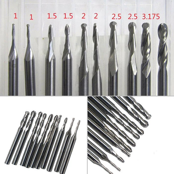 Fresa Terminale Naso A Sfera In Carburo Massiccio Diametro Di Taglio - Foto 5