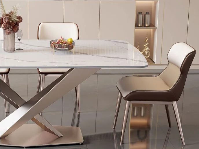 Modern Rectangular Marble Dining Table Set for 4-8, Luxury Design ...