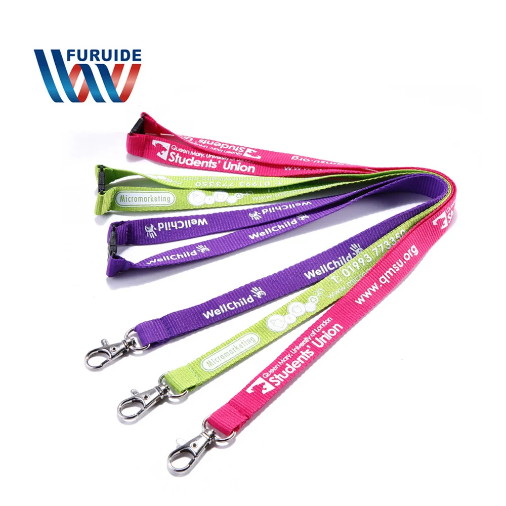 Hot Sale Custom Flat Polyester Lanyard Heat Transfer Printing Logo Car