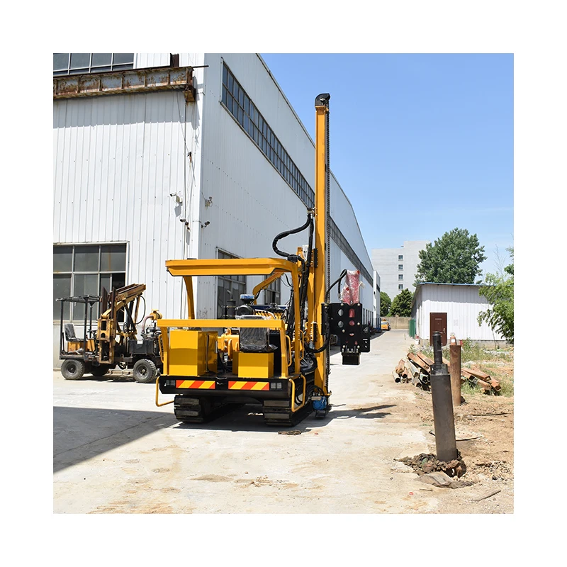 Factory's New Mini Solar Panel GPS Installation Machine Hydraulic Crawler Drop Hammer with Diesel Engine Motor Pump