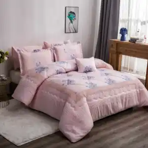 Lace Printed Factory Made Bedding Wholesale Luxury Bed Comforter Set