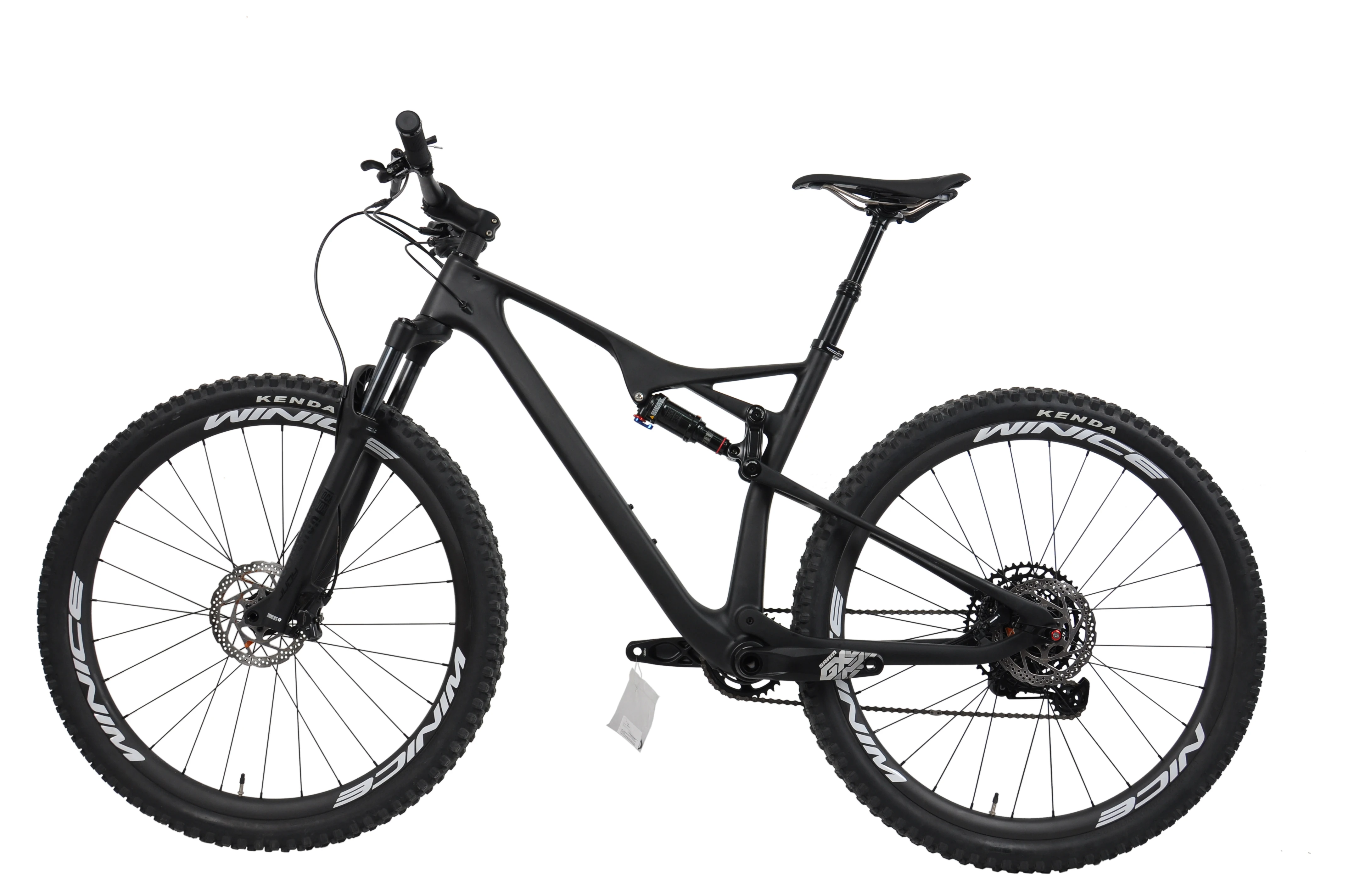 DengFu M06 XC Full Suspension Carbon Fiber MTB Bicycle QR and Thru Axle  Compatible Carbon Fiber Bike