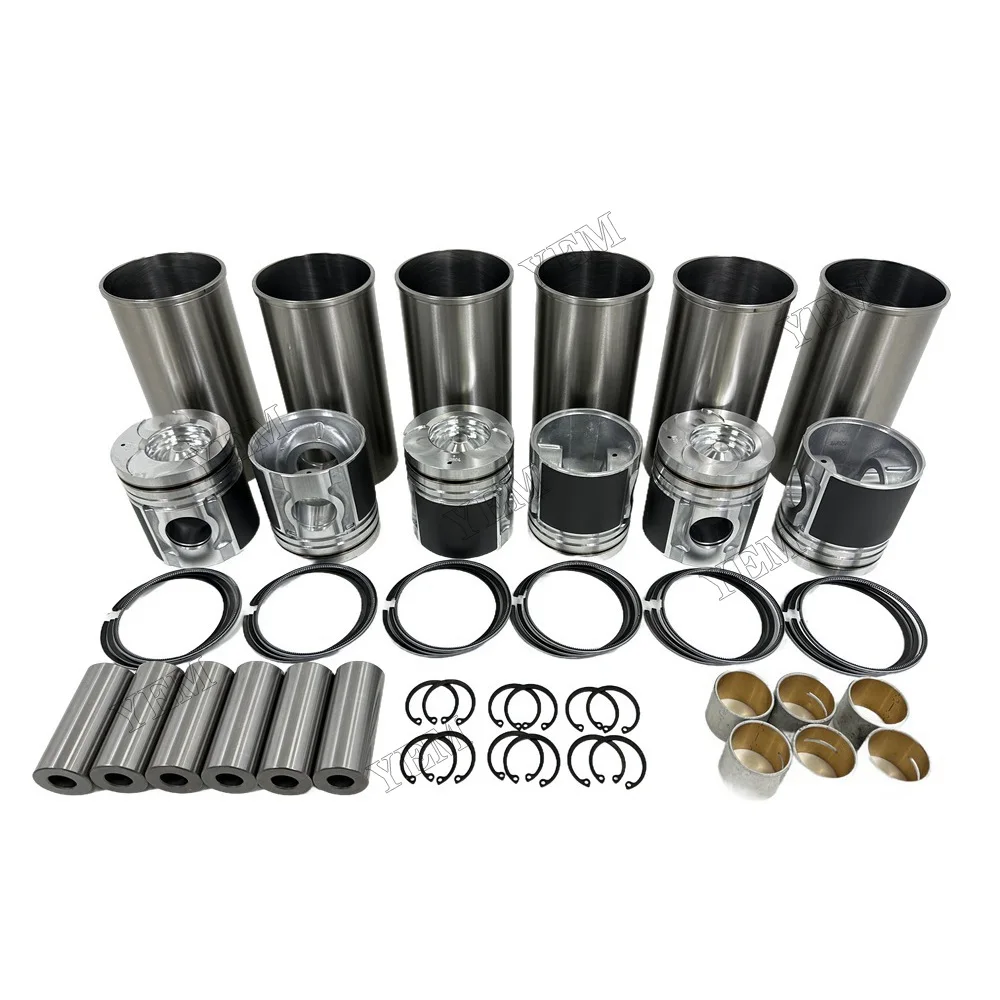 Cylinder Liner Kit Compatible for Doosan / for Develon DE08 Engine Parts Manufacturer 6