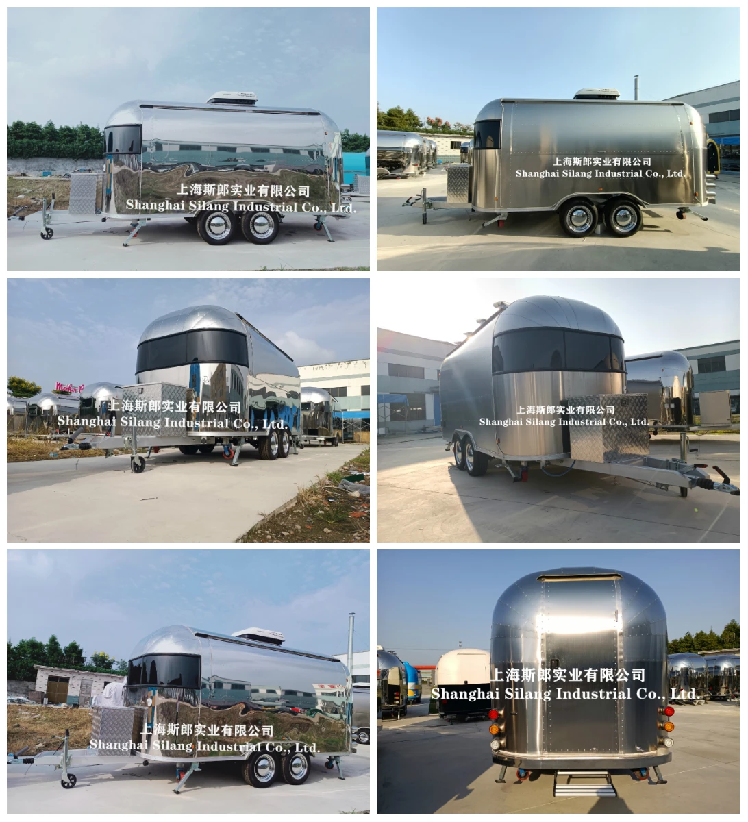 Pizza Trailer Vintage Mobile Kitchen Restaurant Hot Dog Vending Cart Beer Bar Airstream Food Truck manufacture