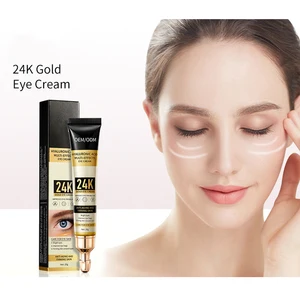 Wholesale 20g 24K Gold Hyaluronic Acid Eye Cream Anti-Wrinkle Nourishing Moisturizer with Fade Fine Lines