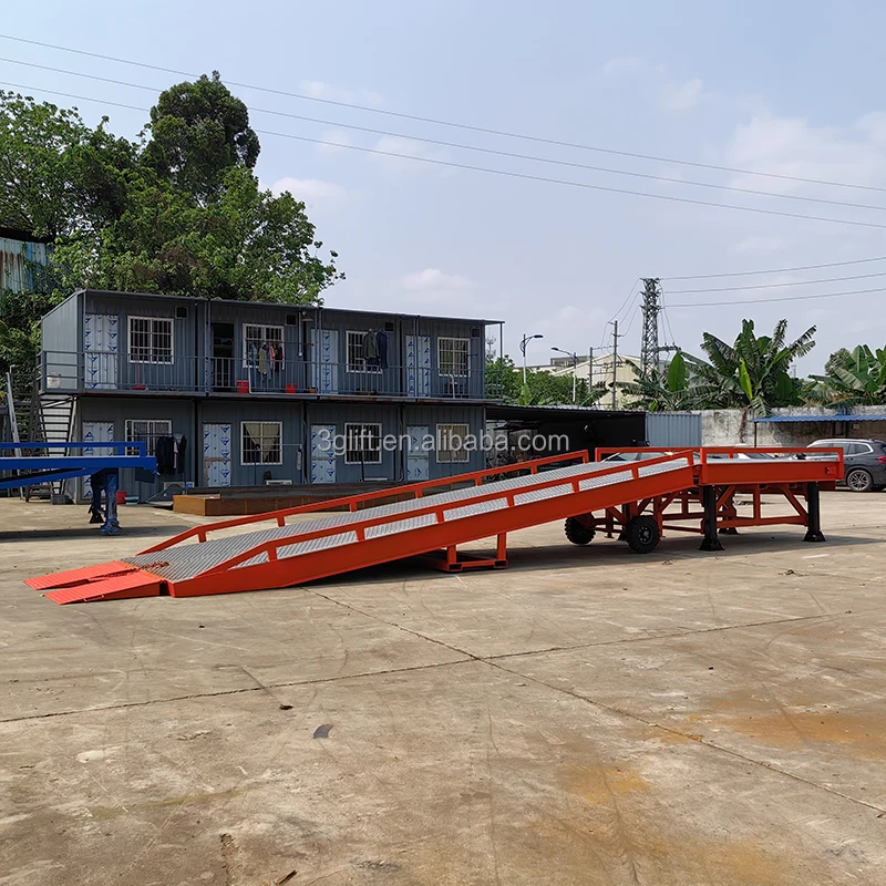 6t Container Ramp 6t-15t Hydraulic Ramp Loading Mobile Loading Yard Ramp 6000kg Dock ...