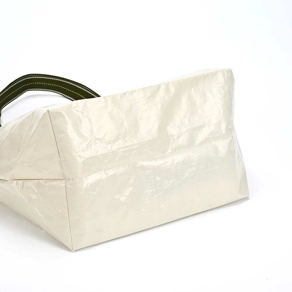 Custom Recycled PP Woven Shopping Tote Bag Eco-Friendly Reusable Grocery Bag with Logo Laminated Waterproof and Durable factory