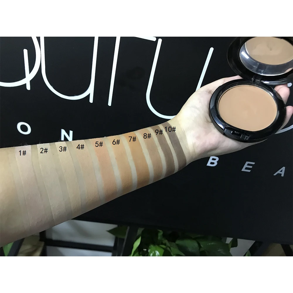 
 Лучший макияж, 10 цветов, фирменная торговая марка, OEM, компактная пудра, основа и пудра для всех типов кожи  