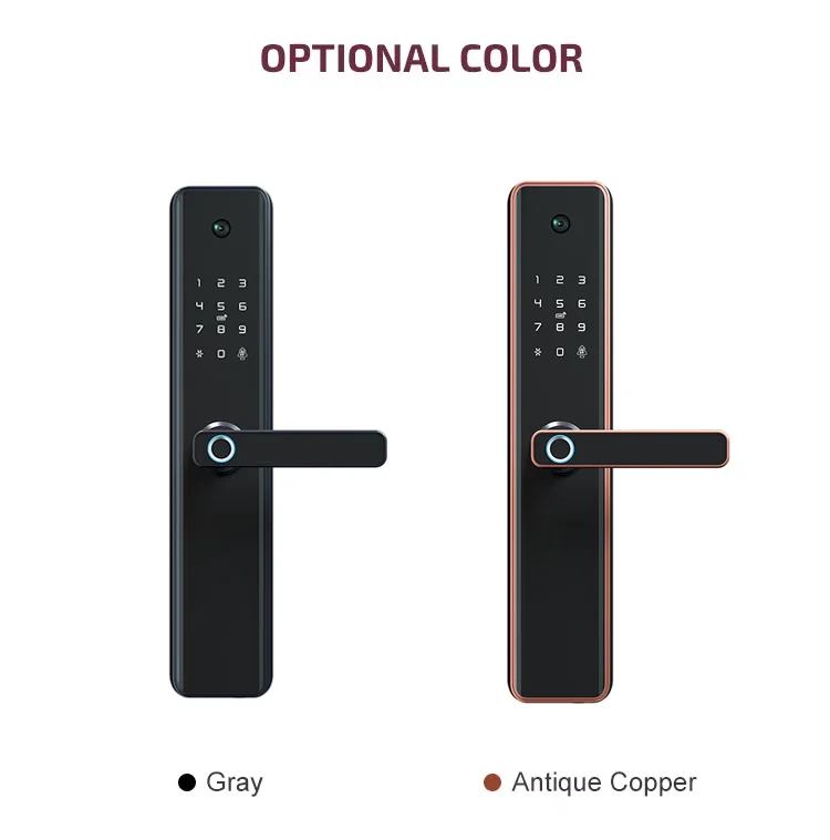 Wifi Tuya App Id Card Fingerprints Password Sdk Available Smart Door Lock With Door Knob Buy