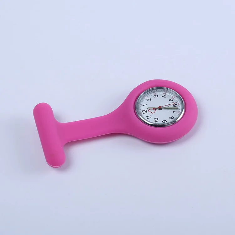 orologio da portatile, orologio da tasca per infermiere, orologio da taschino da infermiere, con clip, rotondo, da appendere, spilla da taschino per medici, infermieri, oro rosa