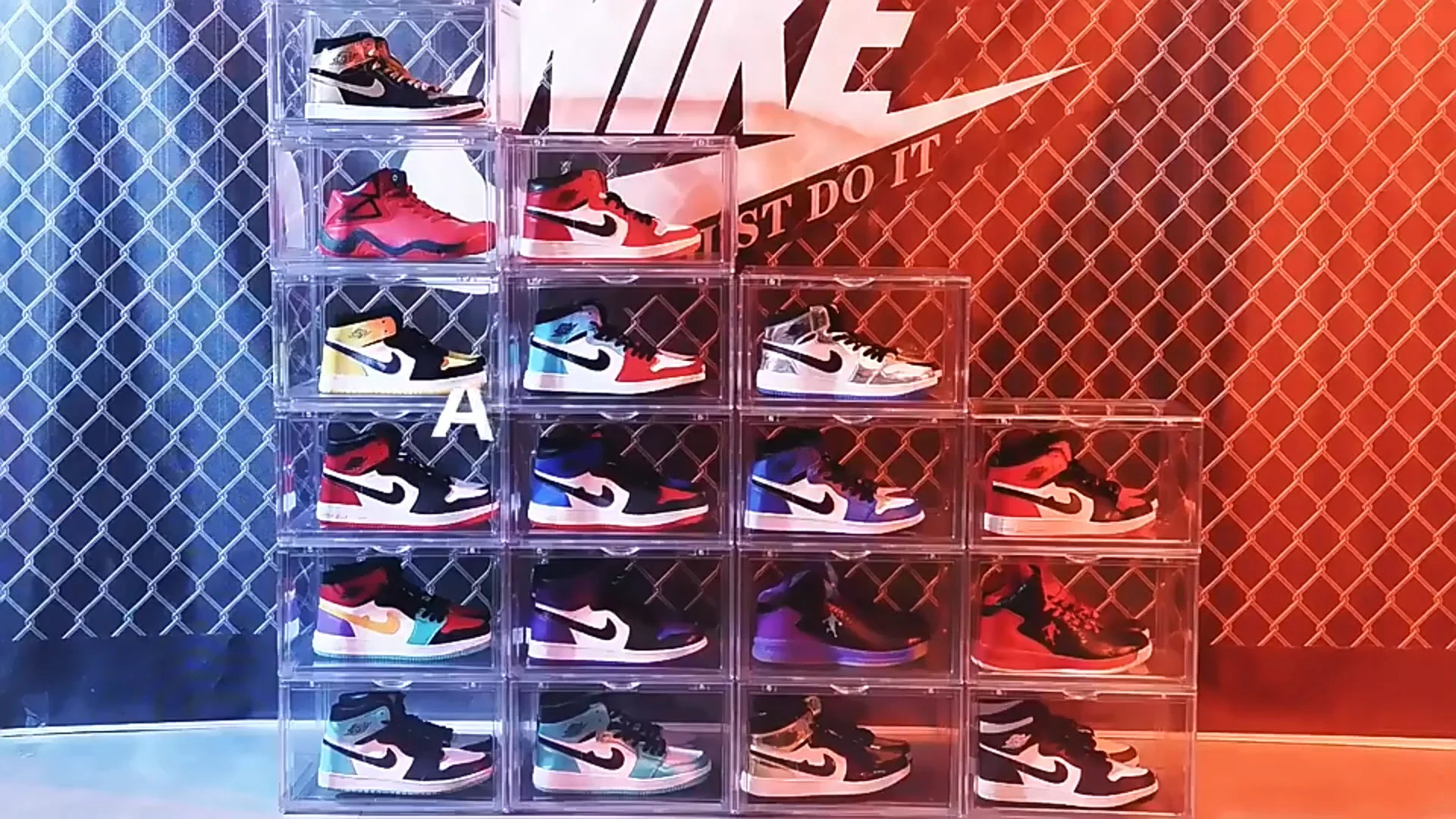 Big Size Transparent Clear Stackable Drop Front Plastic