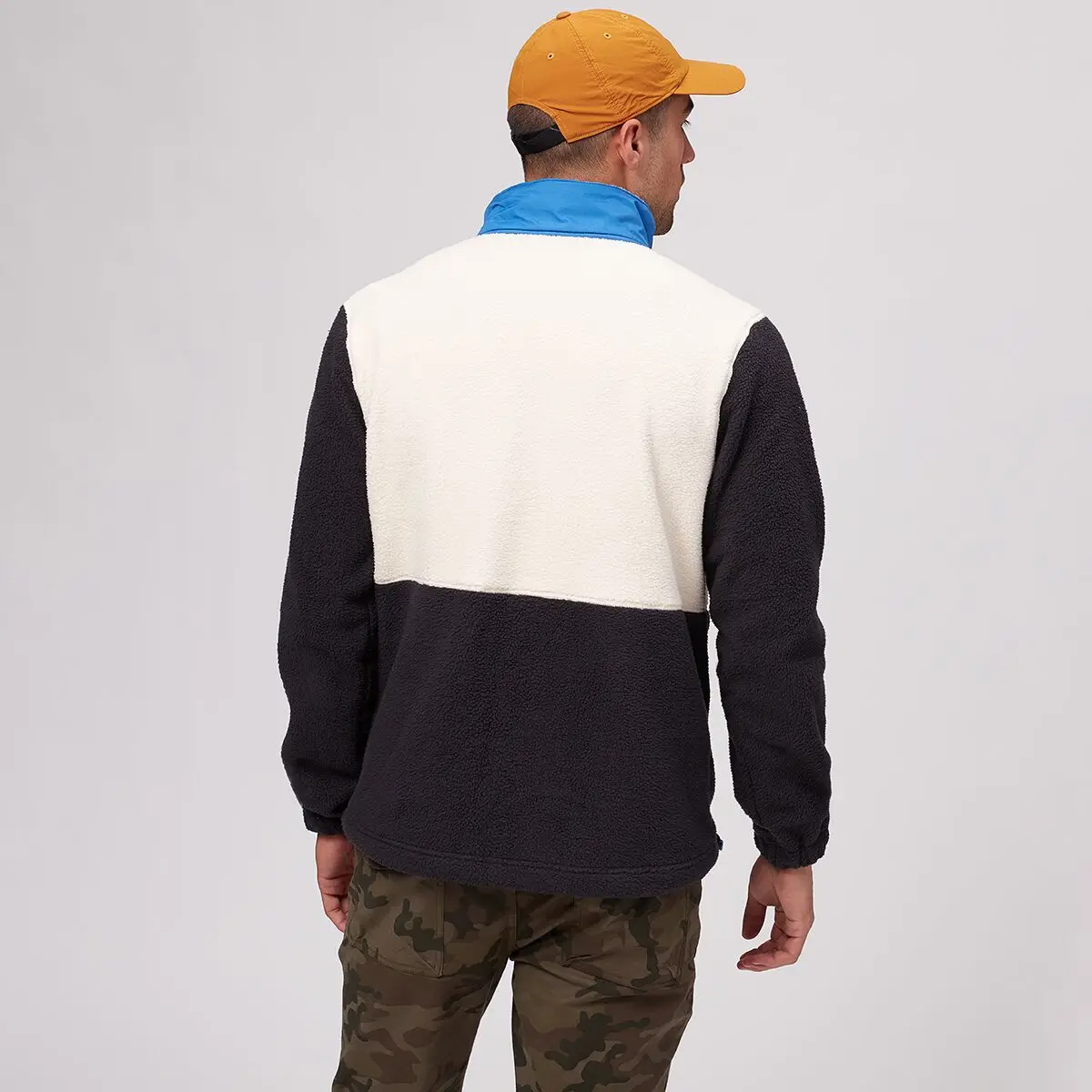 Fashion Simple Design Sherpa 1/4 Snap Jacket High Quality Mens Fleece Jacket